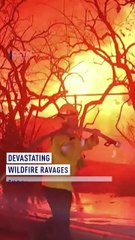 Devastating wildfire ravages through upscale Los Angeles