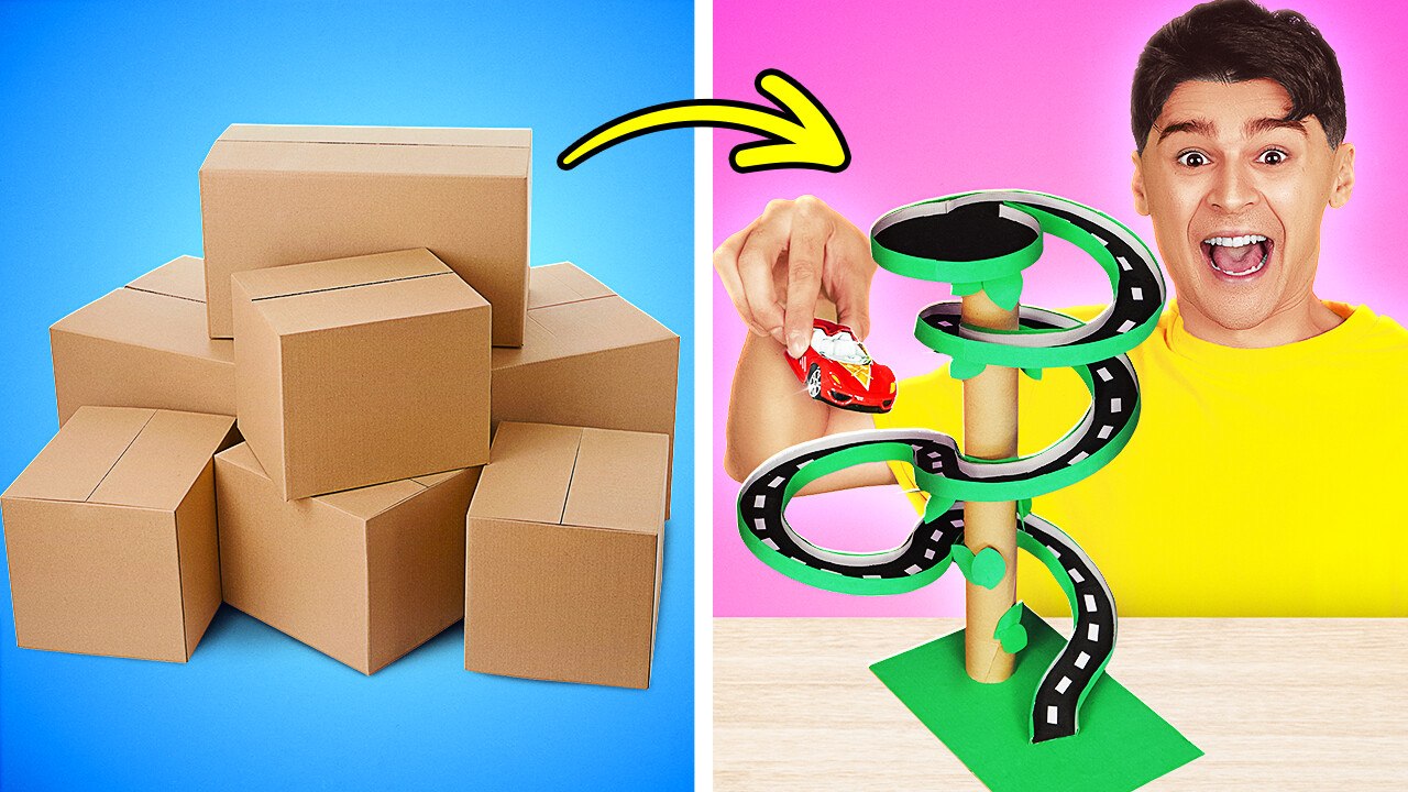 NOUVEAU 123 GO! : Incroyables Astuces avec du Carton! Idées de Créations Géniales pour Parents