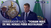 Embaixador suíço fala sobre restauração de relógio vandalizado