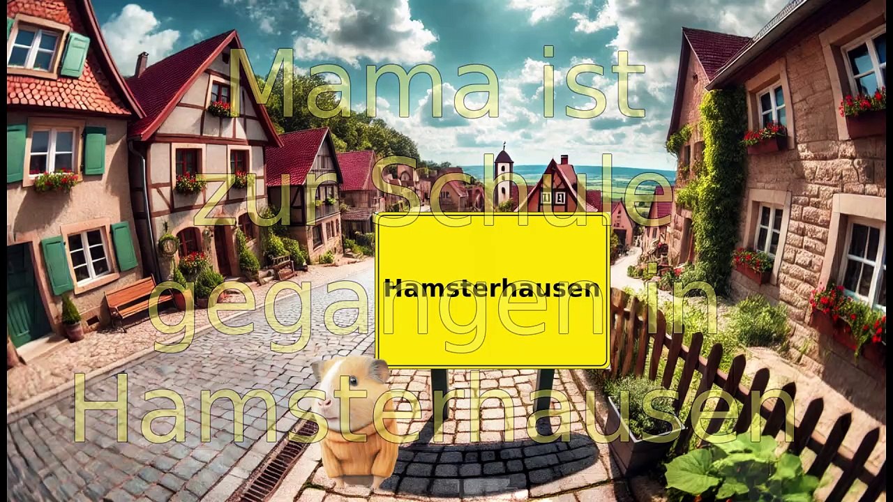 Mama ist gegangen zur Schule in Hamsterhausen