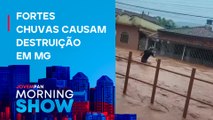 PREFEITO usa corda para AJUDAR moradores ILHADOS em Dom Silvério, Minas Gerais