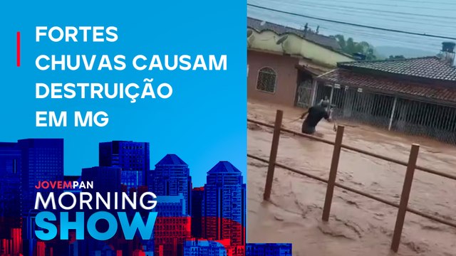 PREFEITO usa corda para AJUDAR moradores ILHADOS em Dom Silvério, Minas Gerais