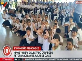 Niños y niñas retornan a clases con todas las instituciones activas en el estado Carabobo