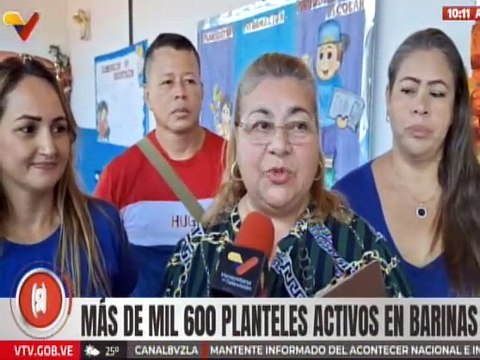 Más de mil 600 planteles activos por el regreso a clases en el Edo. Barinas