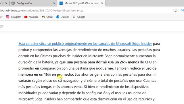 Como hacer que Microsoft Edge no consuma RAM | optimizar al maximo microsoft edge ram y cpu