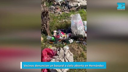 Vecinos denuncian un basural a cielo abierto en Hernández
