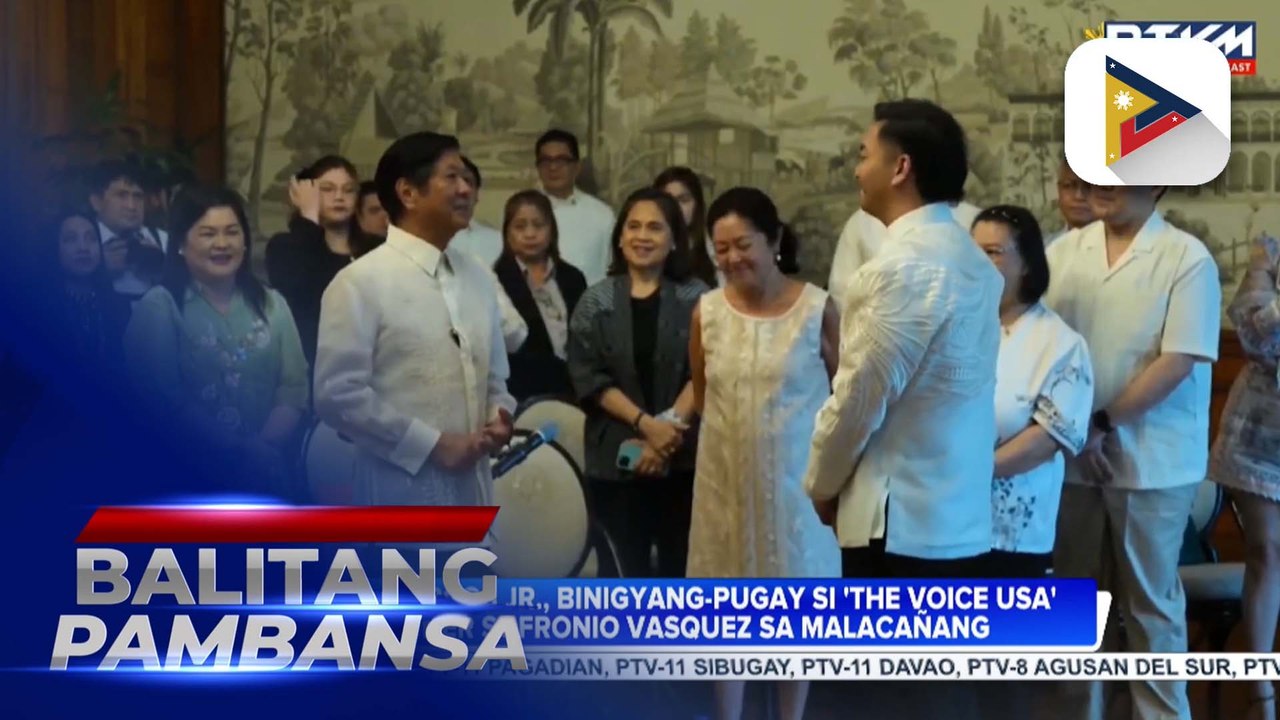 PBBM, binigyang-pugay si The Voice USA Winner Sofronio Vasquez sa Malacañang