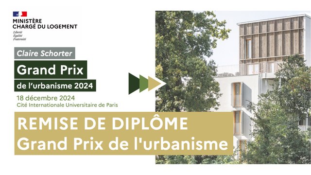 Grand Prix de l'urbanisme et Palmarès des jeunes urbanistes 2024 - Remise du diplôme GPU à Claire Schorter