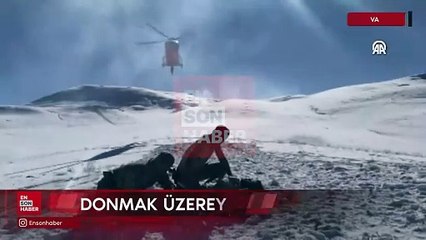 Van'da kaçakçıların arazide terk ettiği düzensiz göçmeni jandarma kurtardı