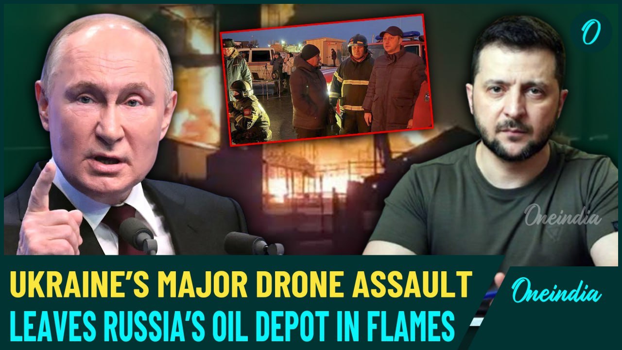 Russian Oil Depot in Flames as Zelensky’s Troops Launch Major Attack, Fuel Supply Disrupted