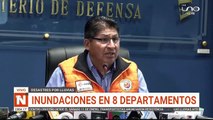 inundaciones en 8 departamentos,  nota con viceministro de defensa