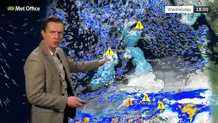 Met Office Wednesday Evening Weather Forecast 08/01/2024