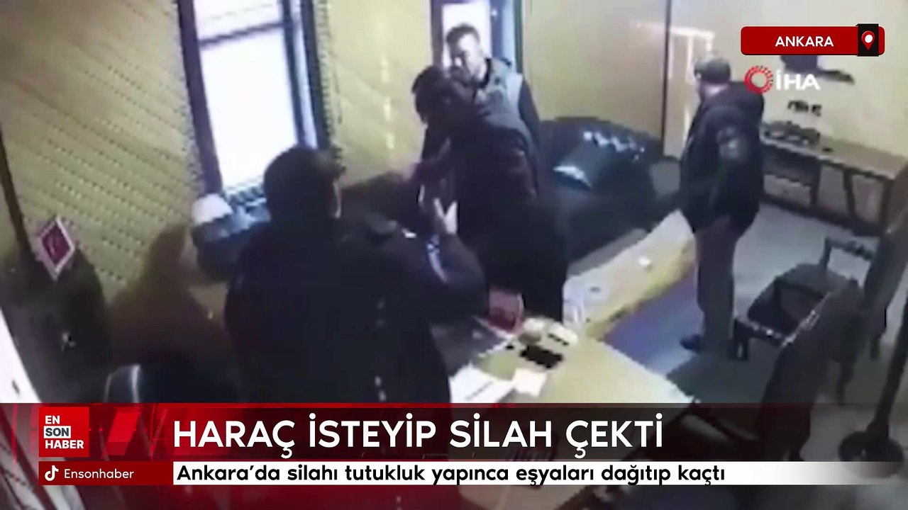 Ankara’da silahı tutukluk yapınca eşyaları dağıtıp kaçtı
