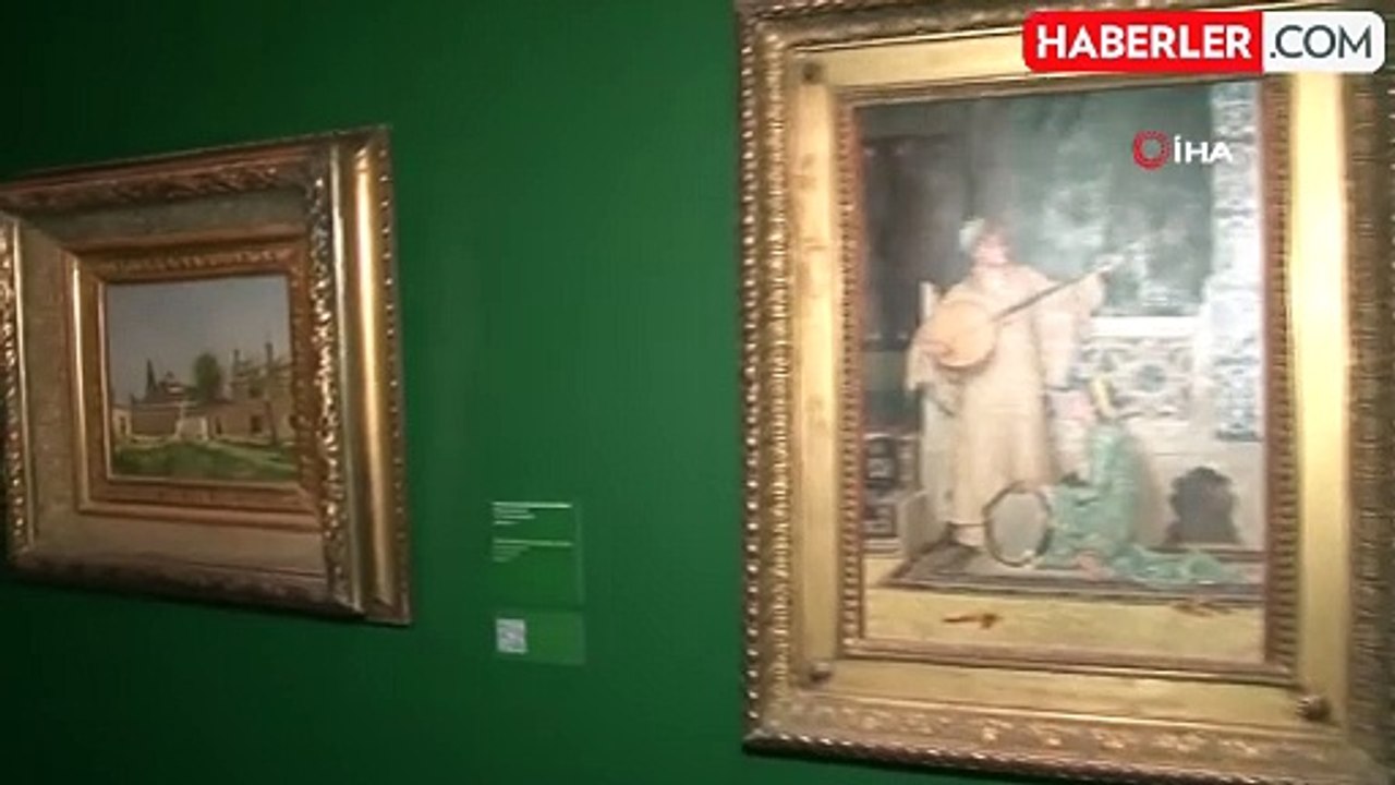 Taksim'de Osman Hamdi Bey'in ünlü tablosu 'Kaplumbağa Terbiyecisi'nin iki versiyonu sergileniyor