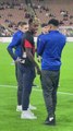 El reencuentro de Nico Williams con los jugadores del Barça antes del partido de Supercopa