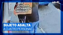 Así es como asaltaron a cuatro personas en Naucalpan, Estado de México en menos de un minuto