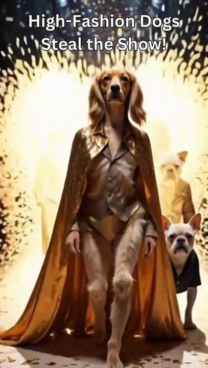 Strutting in Style, Dogs Owning the Runway on Two Legs!
