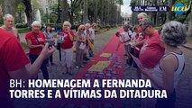 Tapete vermelho: homenagem a Fernanda Torres e familiares de vítimas da ditadura em BH