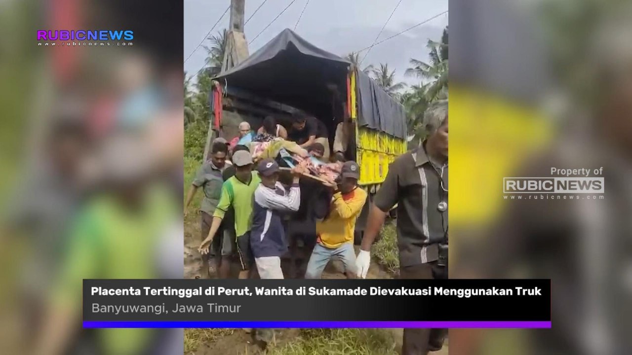 Usai Melahirkan Placenta Tertinggal di Dalam Perut, Wanita Asal Sukamade Terpaksa Dievakuasi Dengan Menggunakan Truk Untuk Menyeberangi Sungai
