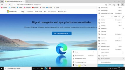 Como saber si Microsoft Edge esta actualizado a la ultima versión