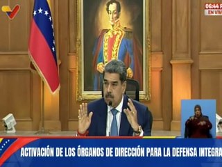 Presidente Maduro: El Estado venezolano ejercerá de manera firme su derecho a la legítima defensa