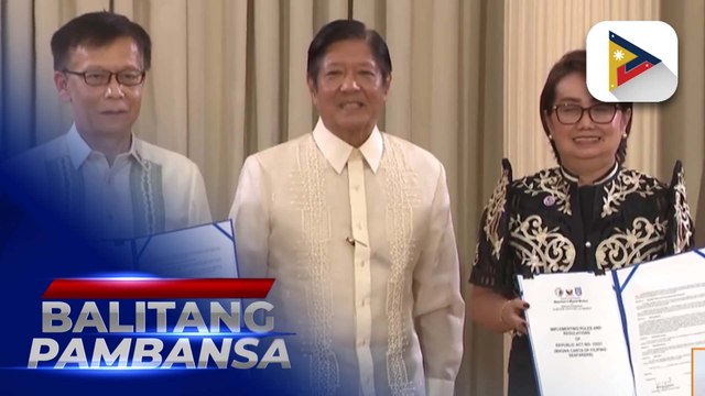 PBBM, sinaksihan ang paglagda sa IRR ng Magna Carta for Filipino Seafarers
