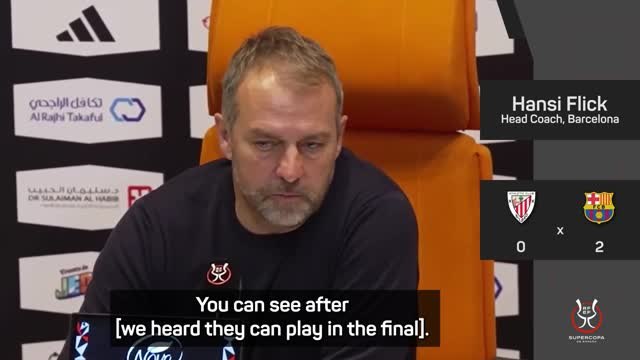 Flick dedicates Barca victory to Olmo and Victor