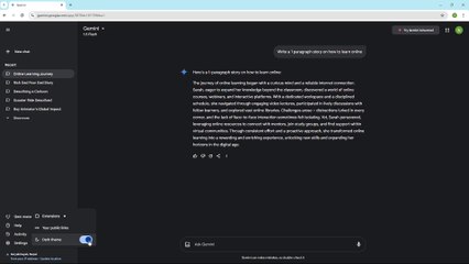 Google Gemini Course Section 50 Changing Theme