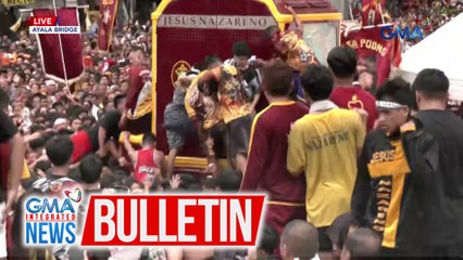 Andas ng Poong Jesus Nazareno, nasa Ayala Bridge na | GMA Integrated News Bulletin