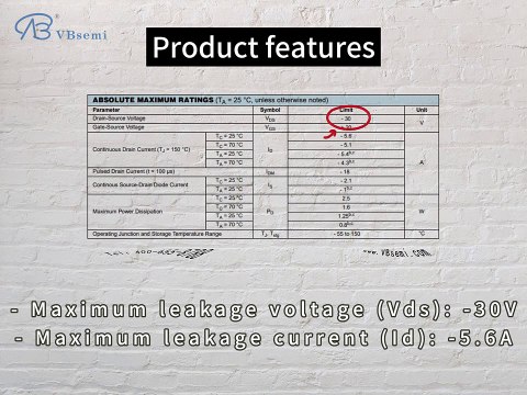 HM2341-VB is a SOT23 package P-Channel field effect MOS tube