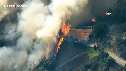 Los Angeles’taki orman yangınında gökyüzü böyle görüntülendi