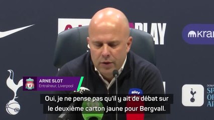 Liverpool - Pour Slot, il n’y pas de débat sur un deuxième carton jaune pour Bergvall