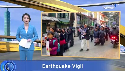Tibetans in India Hold Vigil for Earthquake Victims