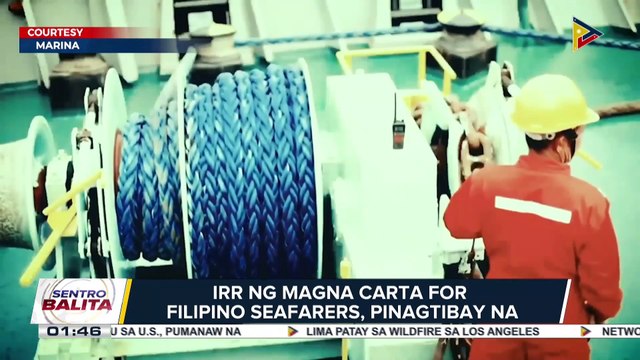 IRR ng Magna Carta of Filipino Seafarers, pinagtibay na;