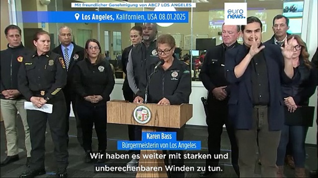 Feuerkatastrophe in Los Angeles - Brände haben die Hollywood Hills erfasst