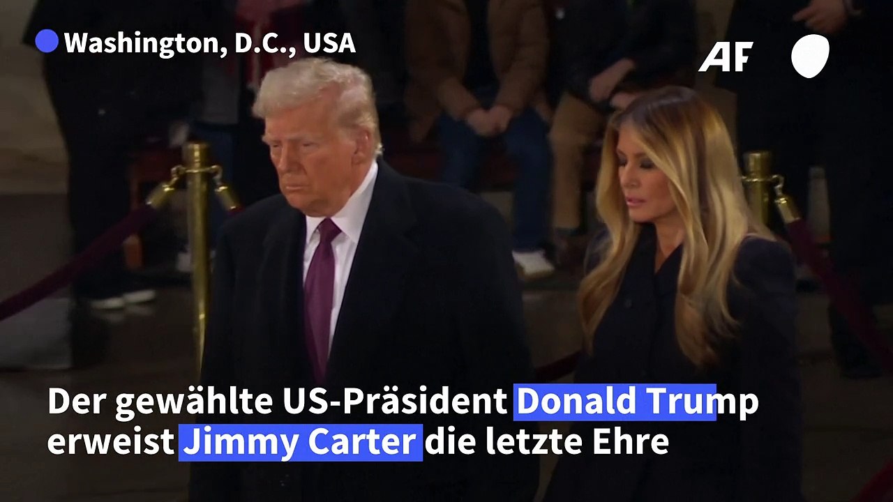 Trump erweist Carter die letzte Ehre