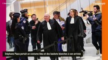 Arrivée de Stéphane Plaza au tribunal, les premières images de l'animateur de M6 en costume bleu et baskets blanches