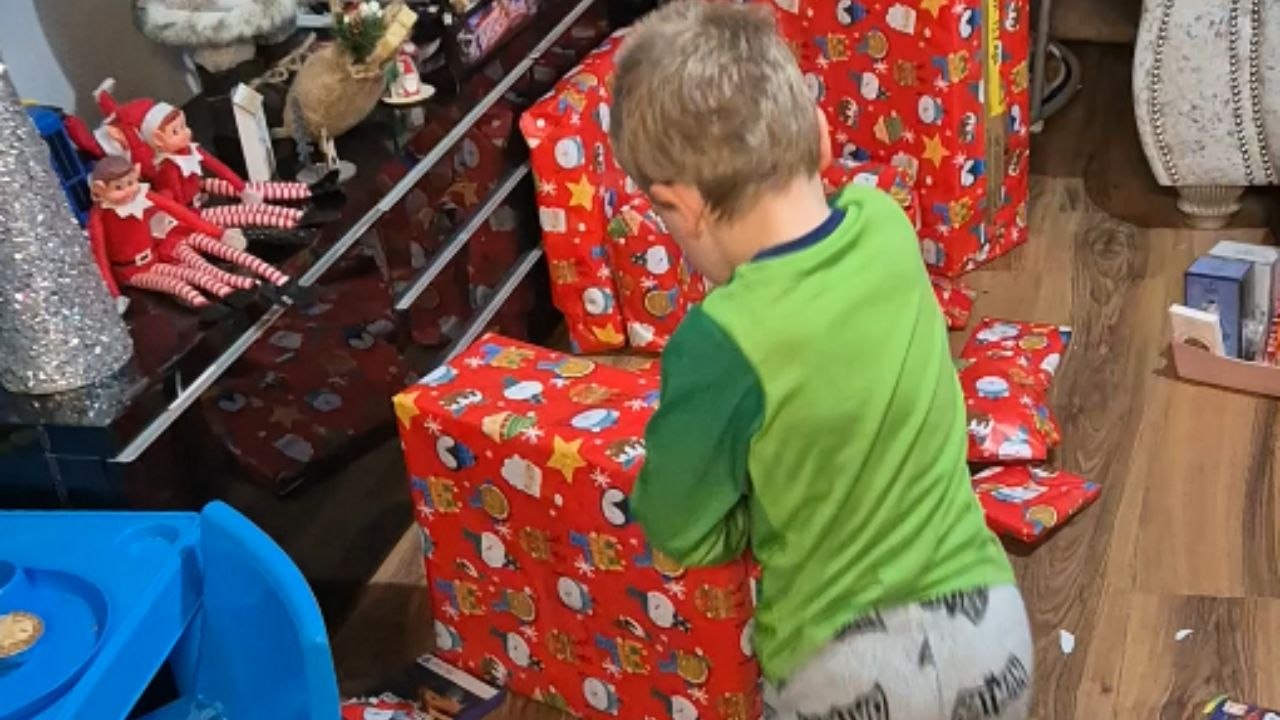 Kid overwhelmed with excitement after getting PS5 goes ahead and unwraps his sister's gift too