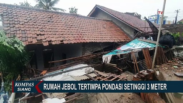 Diguyur Hujan Deras, Pondasi Setinggi 3 Meter Timpa Rumah Warga di Cilegon