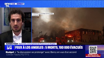 Incendies à Los Angeles: "On a contacté tous les Français qui étaient dans les zones concernées par les feux", affirme Adrien Frier, consul général de France à Los Angeles