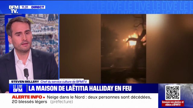 Incendies à Los Angeles: la maison de Laeticia Hallyday partie en cendres