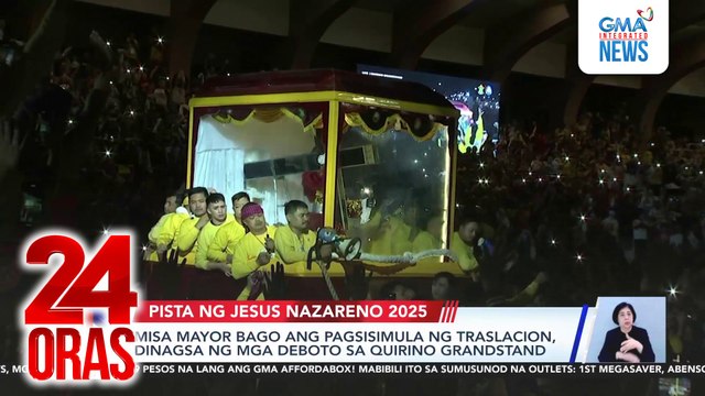 Misa Mayor bago ang pagsisimula ng Traslacion, dinagsa ng mga deboto sa Quirino Grandstand | 24 Oras