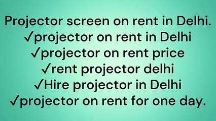 Projector Screen On Rent In Delhi - Zero Cost Delivery