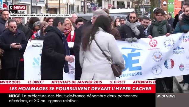 Attentats 2015: Revoir l'hommage rendu ce midi aux victimes de l’Hyper Cacher devant le supermarché de la porte de Vincennes - VIDEO