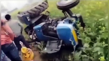 बुलंदशहर ट्रैक्टर स्टंटबाजी के खेल में गई युवक की जान, वीडियो वायरल