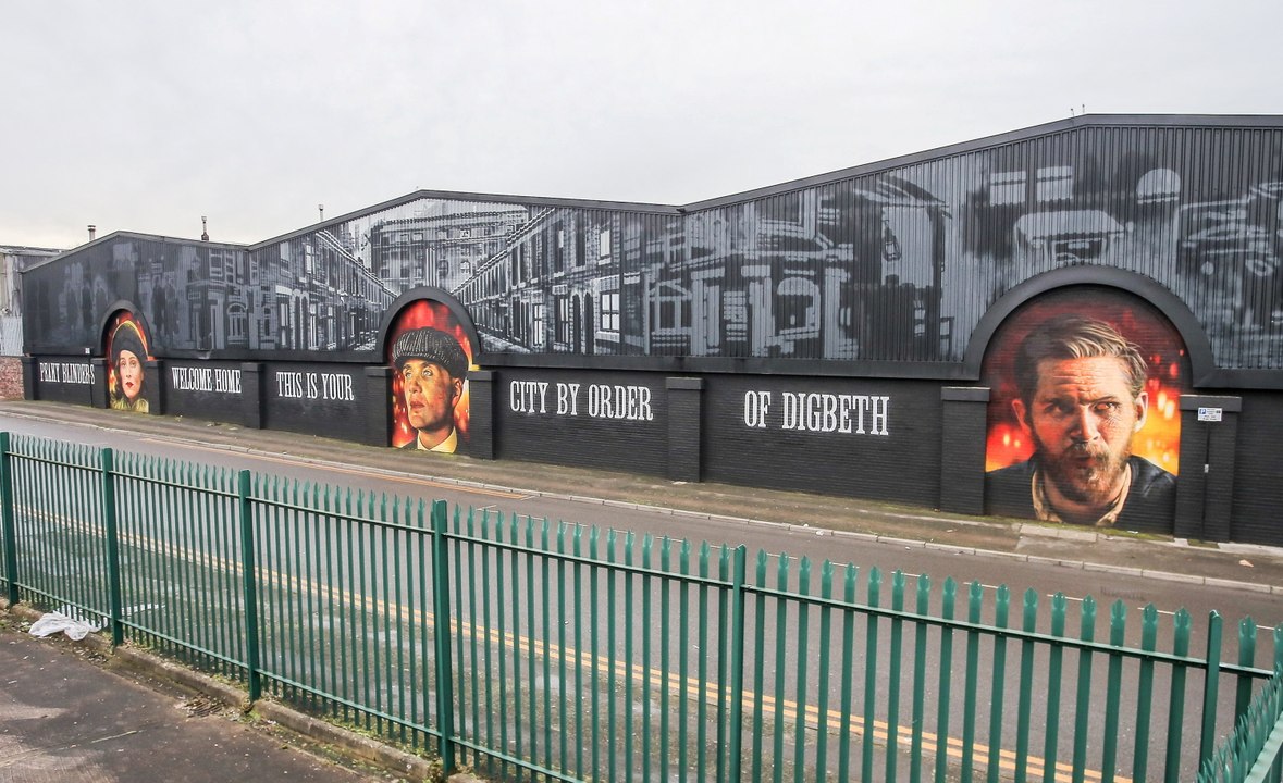 Stunning Peaky Blinders mural spotted at Steven Knight's studios in Birmingham