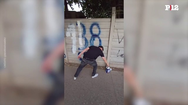 Pisándole los talones : Marra tapó el grafitti de Grabois en el Jockey Club por los 138 nietos recuperados: