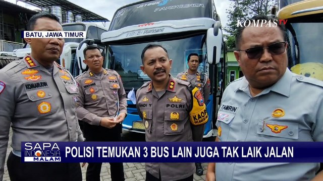 Pasca-Kecelakaan Bus Pariwisata di Batu, Polisi Sebut Kondisi 3 Bus Lain Tak Layak Jalan