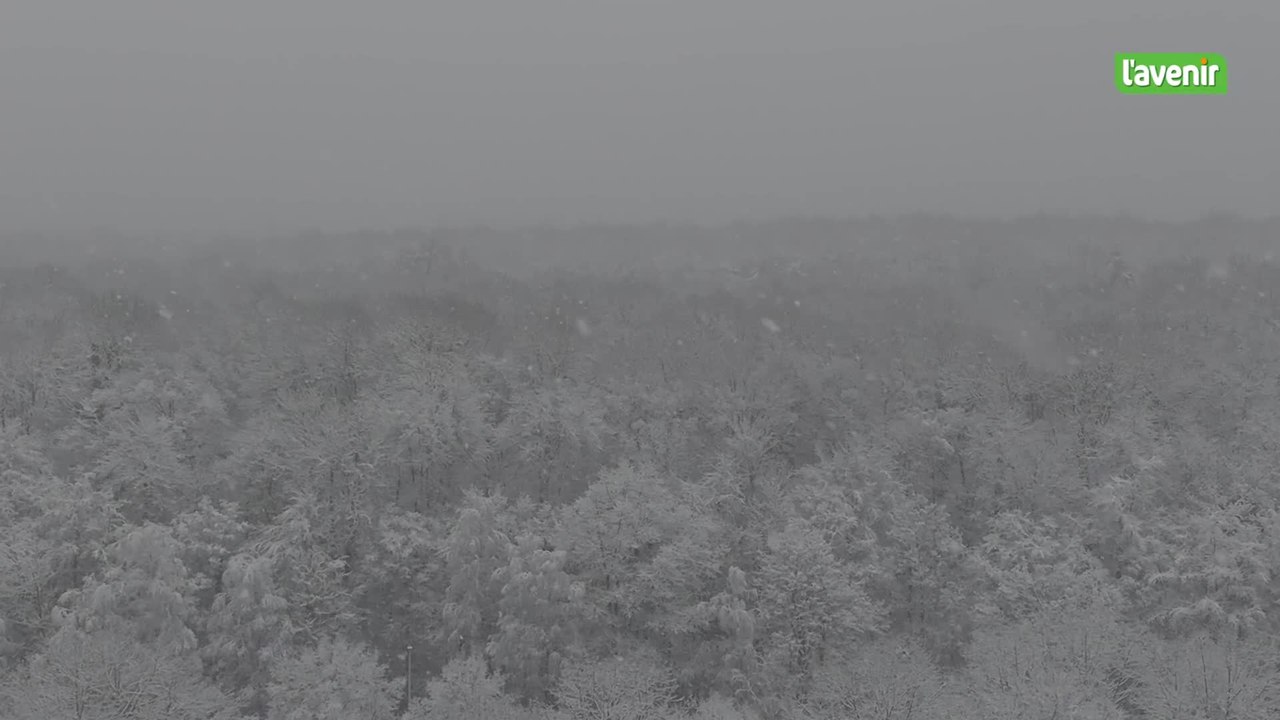Le Brabant wallon vu du ciel : le manteau de neige a fait son grand retour