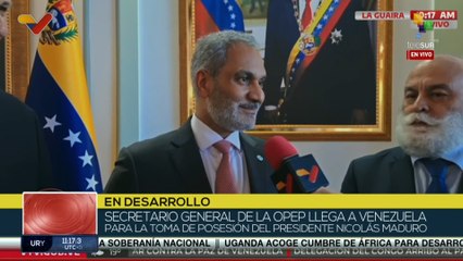 Secretario General de la OPEP llega a Venezuela